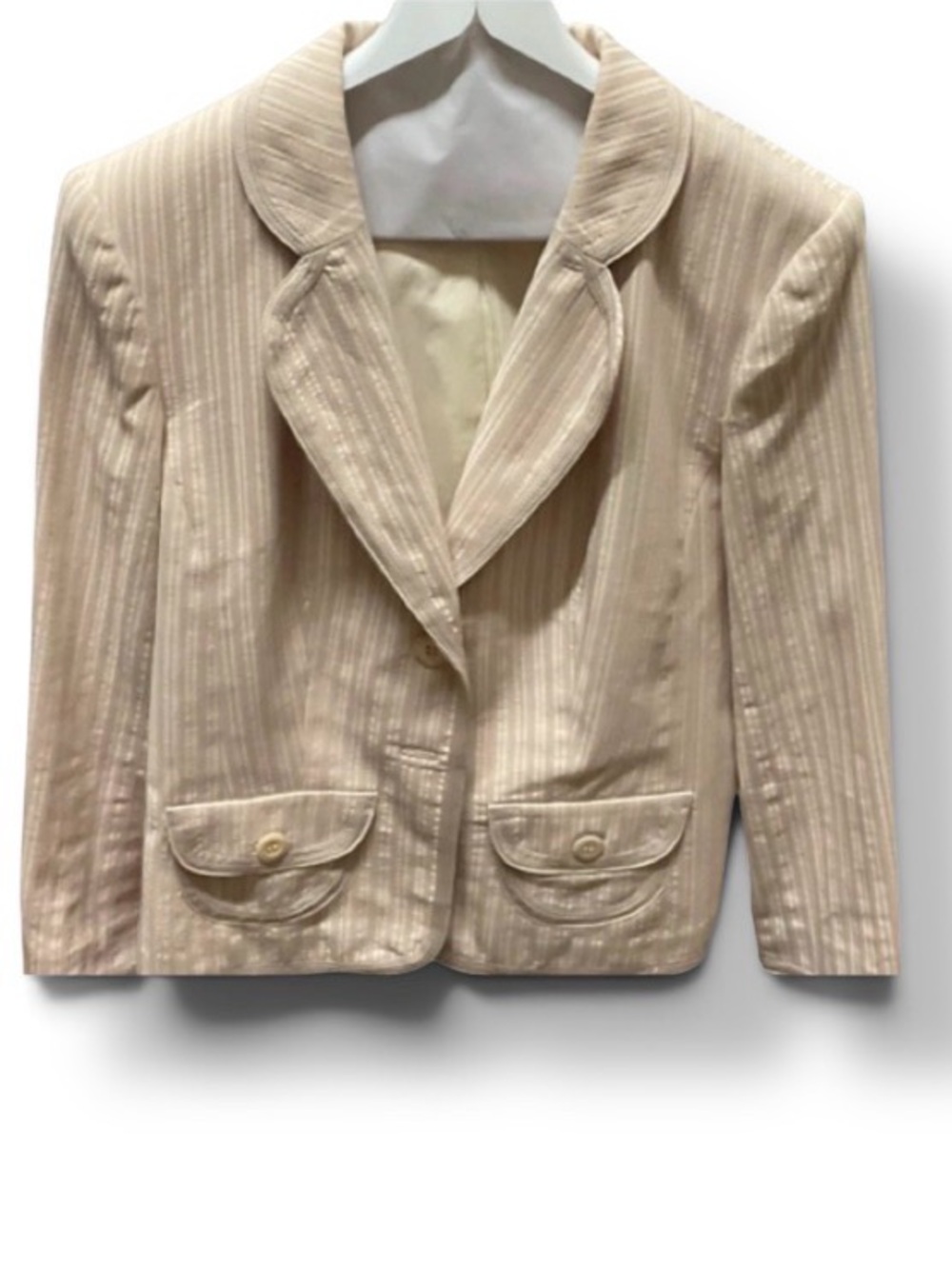 Express Vintage Pink & Beige Textured Blazer. Size 8